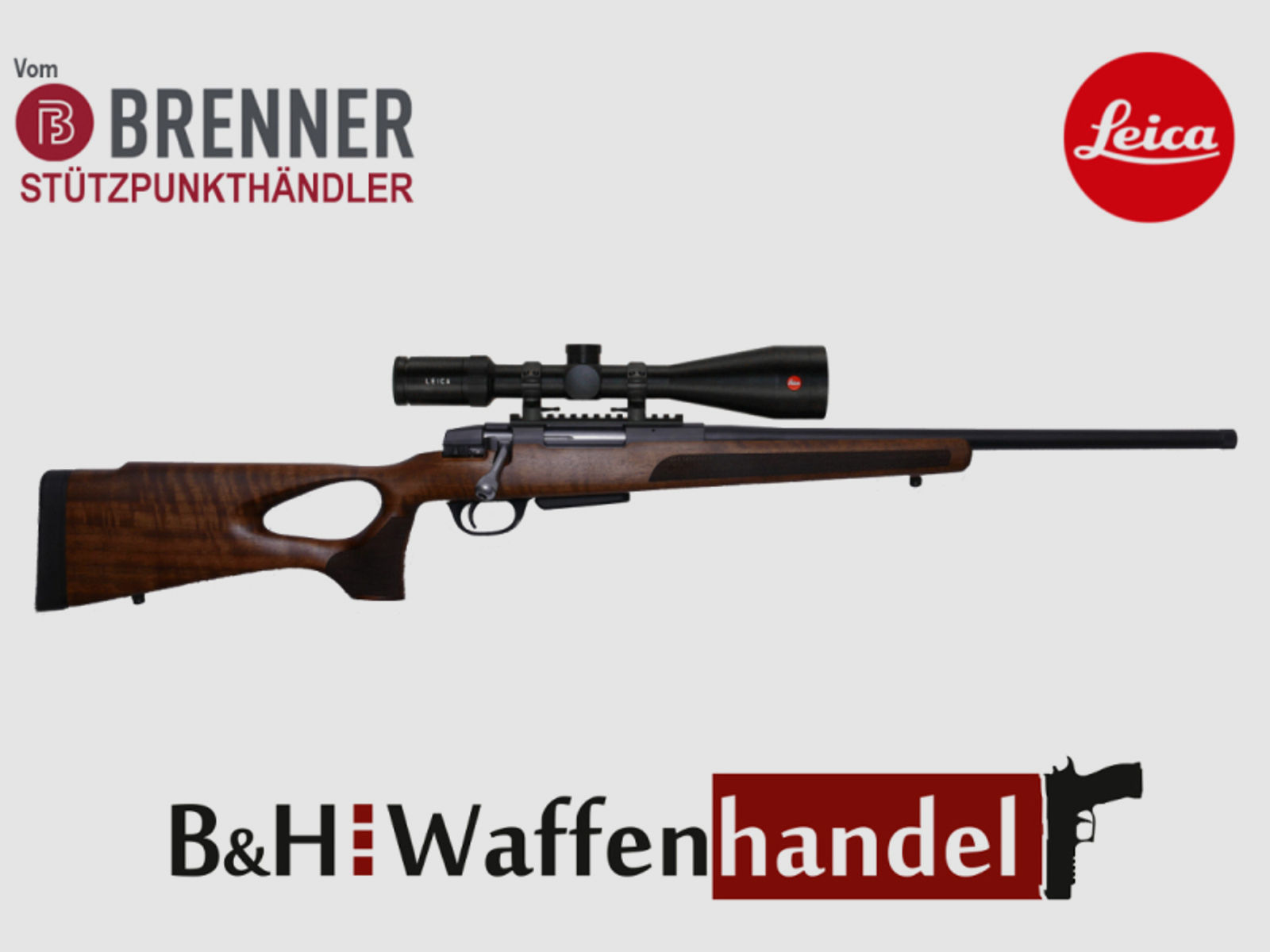 Neuwaffe: Brenner BR 20 Lochschaft Komplettpaket Leica 2.5-15x56 Jagd Büchse Finanzierung möglich