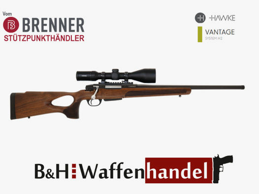 Neuwaffe: Brenner BR20 Lochschaft Komplettpaket mit ZF 3-12x56 Jagd Repetierer Finanzierung möglich