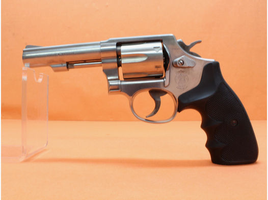Revolver .38Special Smith&Wesson/ S&W64-6 stainless, 4" Lauf mit Rampenkorn/ Gummigriff