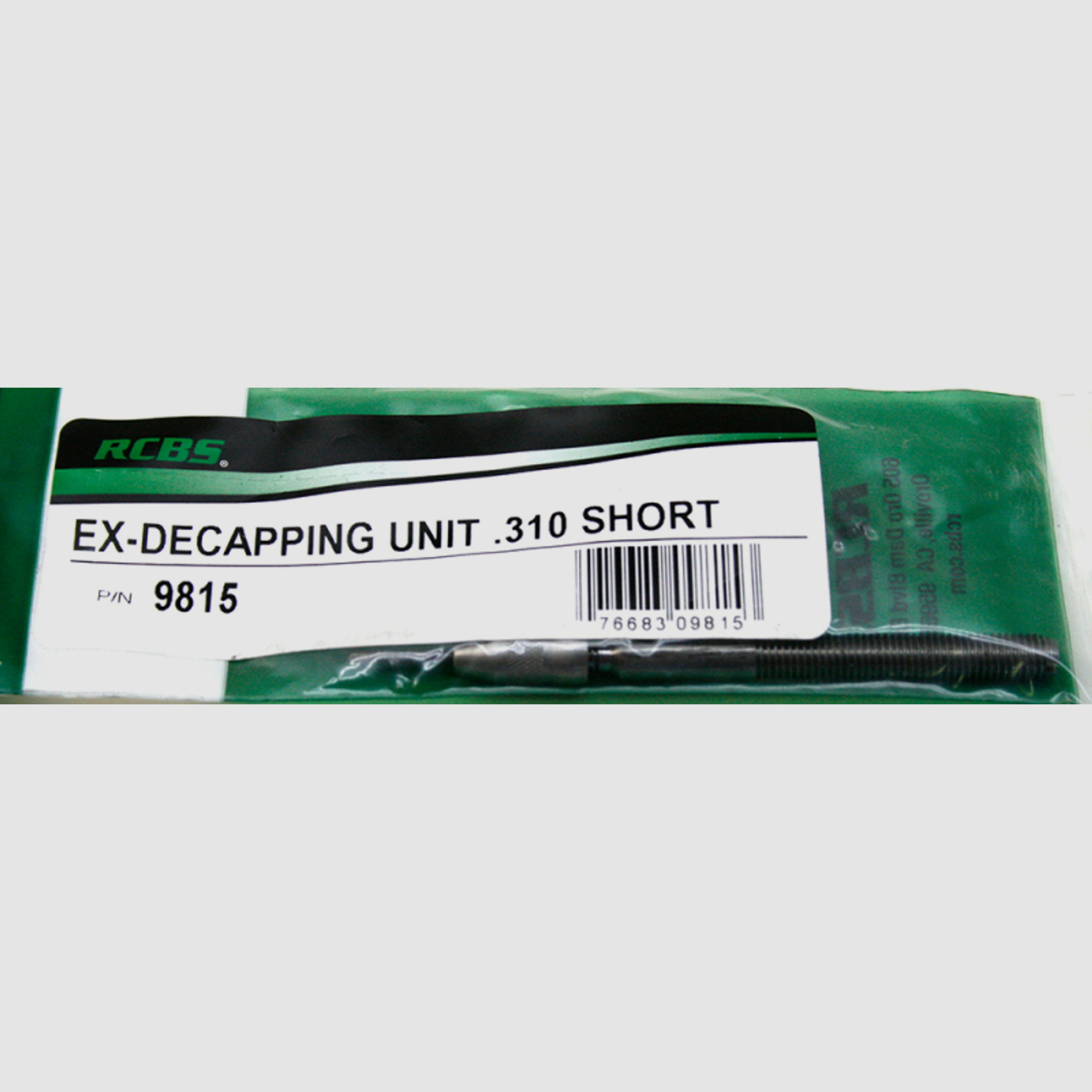 RCBS #9815 EX-Decapping UNIT .310 SHORT Zündhütchen Ausstoßerspindel komplett für Kalibrier Matrizen