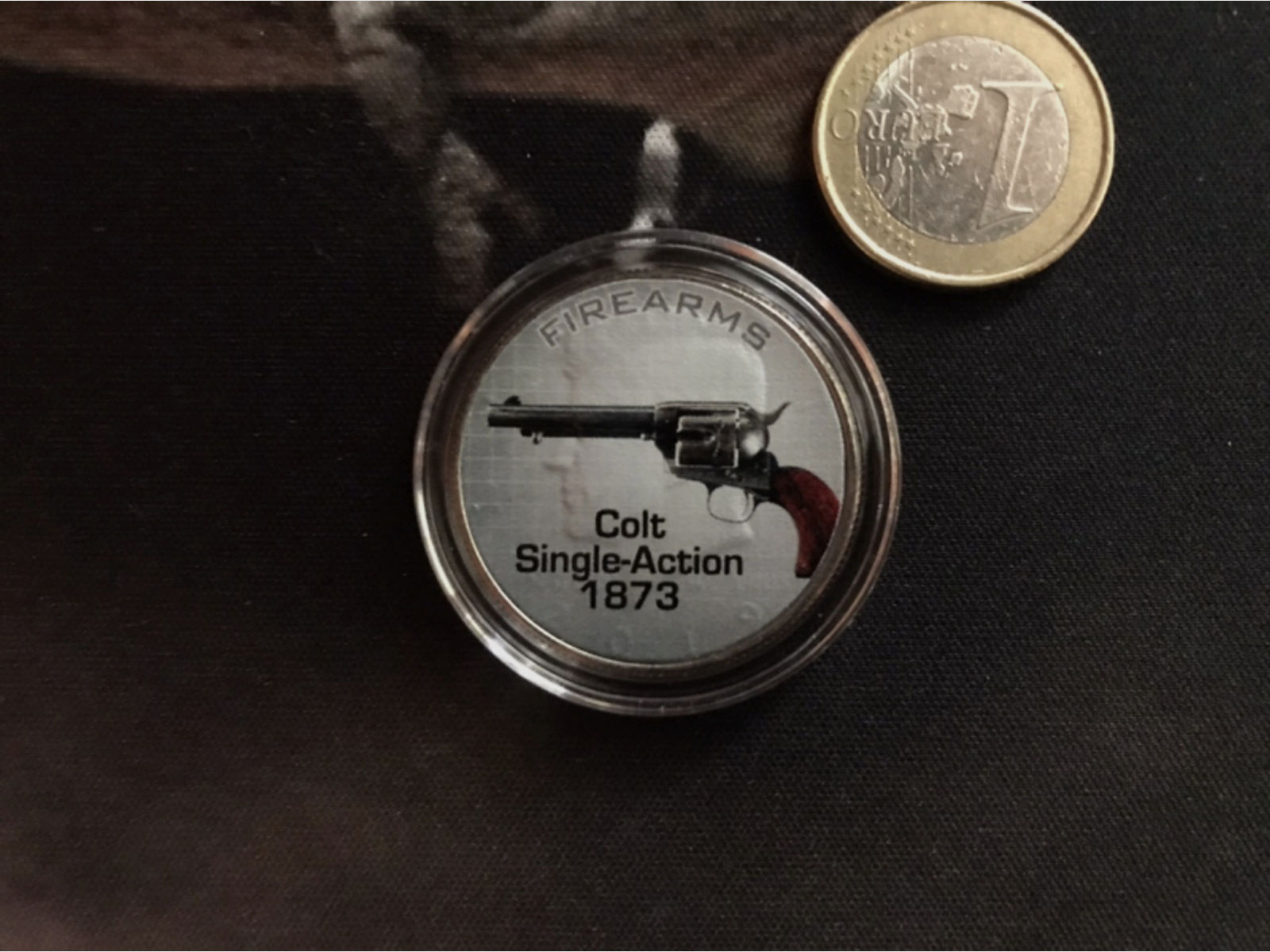 USA Sammlermünze Colt Single Action 1973, Kennedy Half Dollar, mit Zertifikat