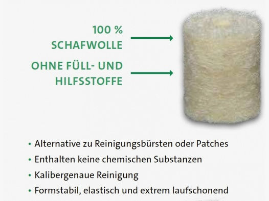 150x BALLISTOL Reinigungsfilze/Filzreiniger KLASSIK Cal. 45|100% Schafwolle;formstabil #23231