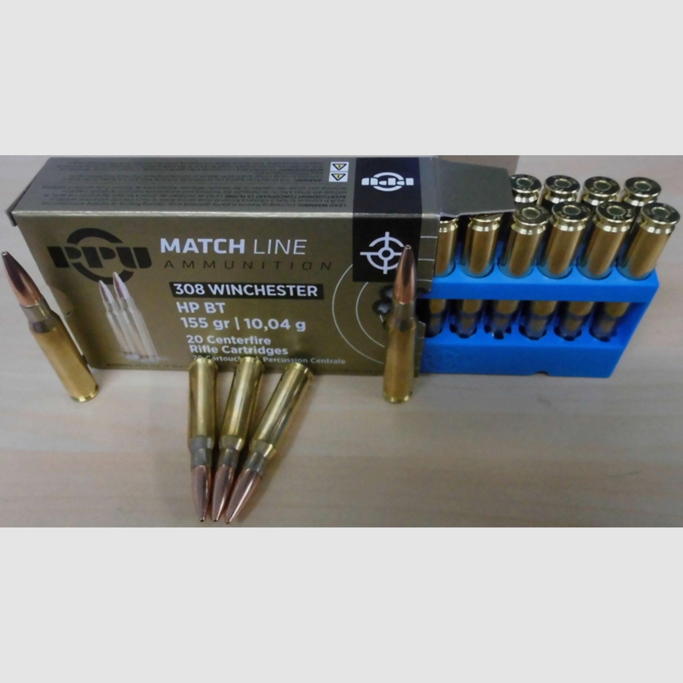 Munition PRVI / PPU 308win HP 155gr Match