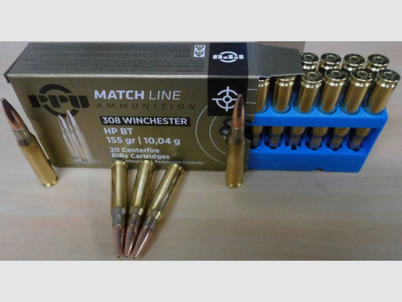 Munition PRVI / PPU 308win HP 155gr Match