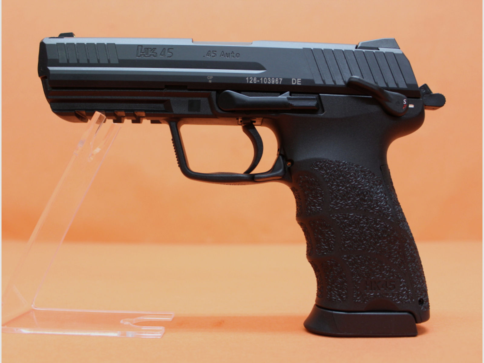 Ha.Pistole .45Auto Heckler&Koch HK45 Full Size (V1) 113mm Polygonlauf/ 3-Dot Visierung (.45ACP)