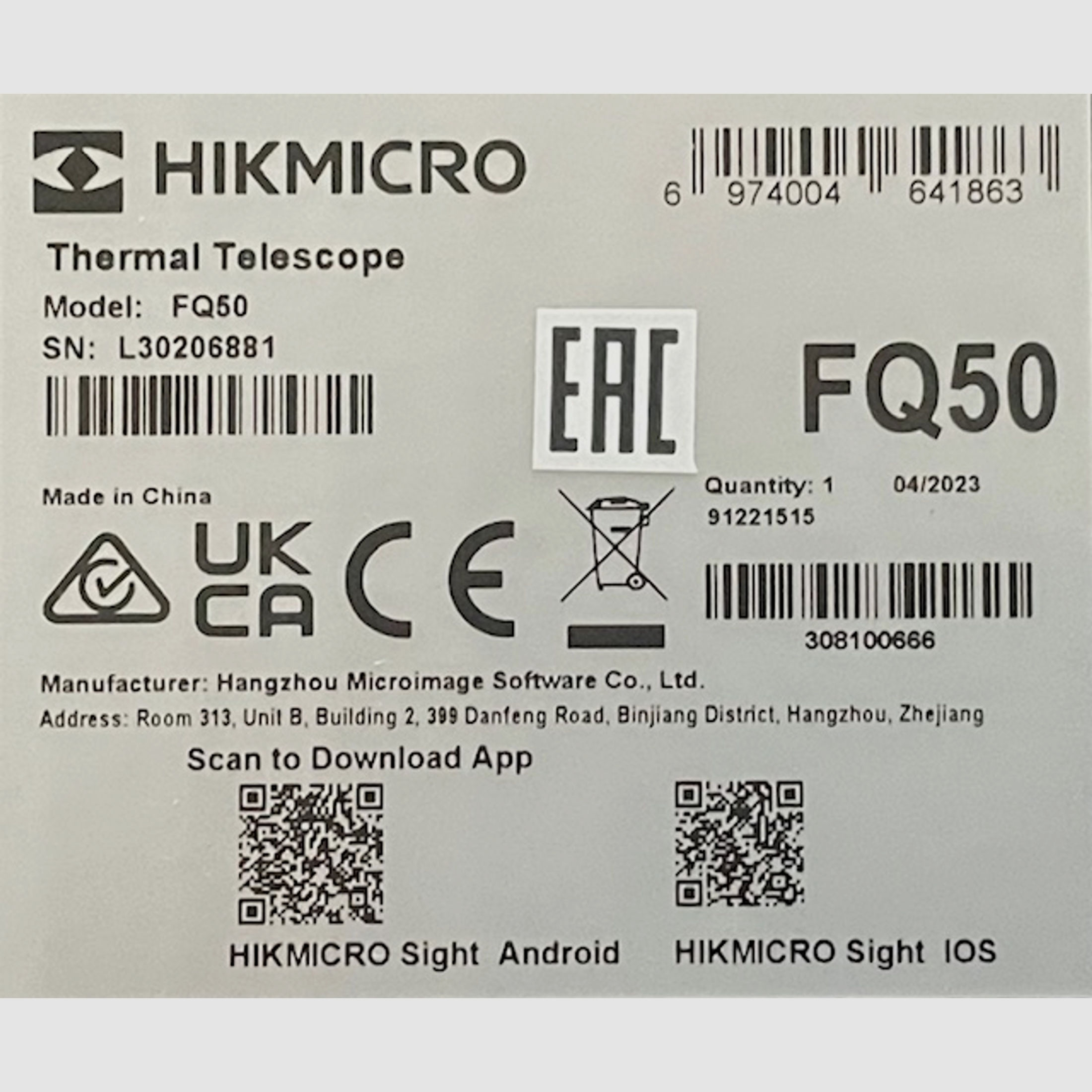 HIKMICRO-FQ50-Wärmebildhandgerät