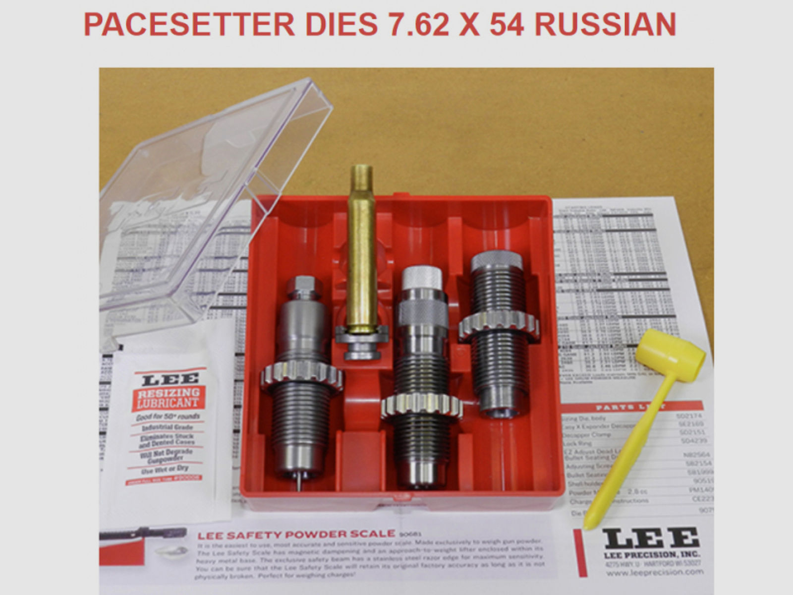 LEE 3-Die-Pacesetter Langwaffen Matrizensatz-SET Full-Length | 7,62x54 RUSSIAN 7.62 x 54 #90731 NEU
