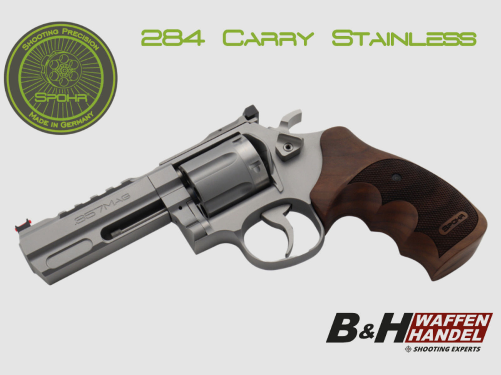 Neuwaffe: SPOHR 284 Carry Stainless 4" Revolver .357 Magnum Made in Germany Sport & Jagd