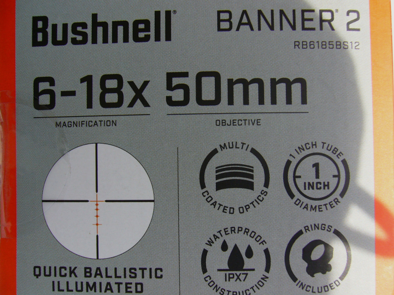 Bushnell Banner 2, Zielfernrohr 6-18x50 DOA QBR Leuchtabsehen.