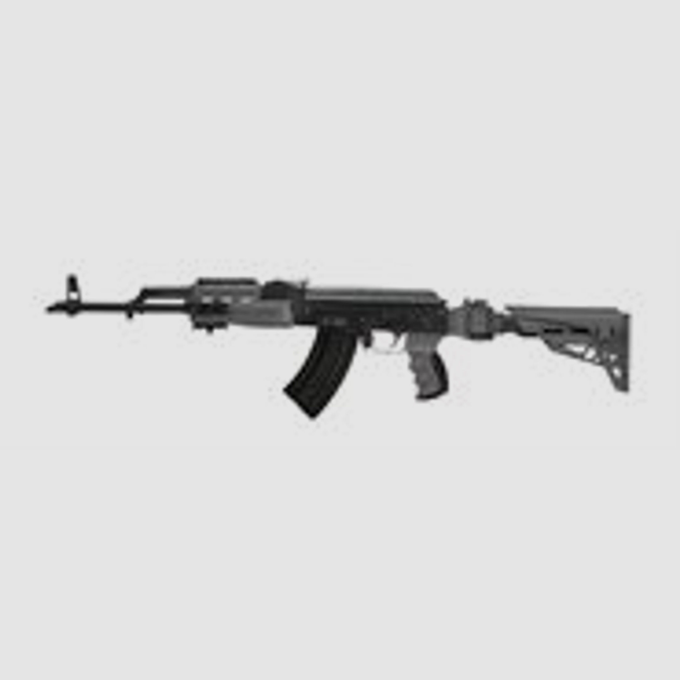 AK-47 / AK-74 Schaft / Schubschaft / AK Klappschaft mit Scorpion Dämpfungs-System Beton Grau ATI Ta