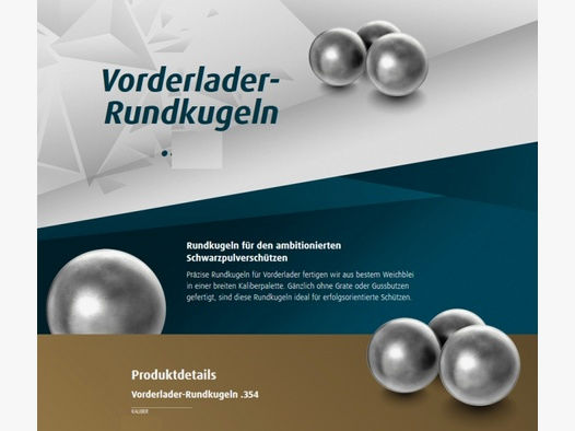 200 Stück H&N Vorderlader BLEI Rundkugeln VL RUND Kaliber: .375 | 9,53mm Schwarzpulver #94043750003
