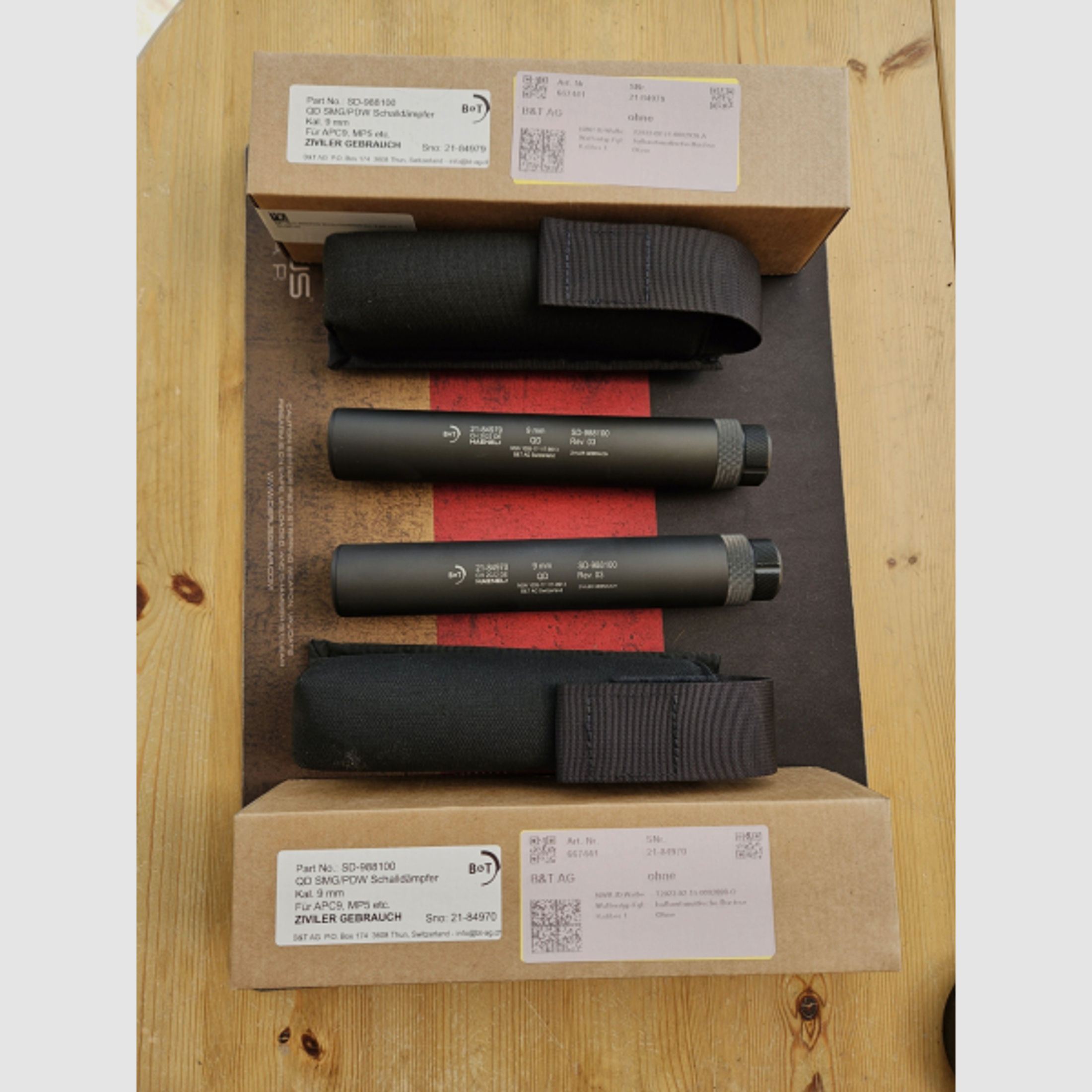 Schalldämpfer 9mm B&T QD SMG/ PDW für 3-Lug Schnittstelle Typ Heckler&Koch/H&K HK MP5,MKE T94 A2