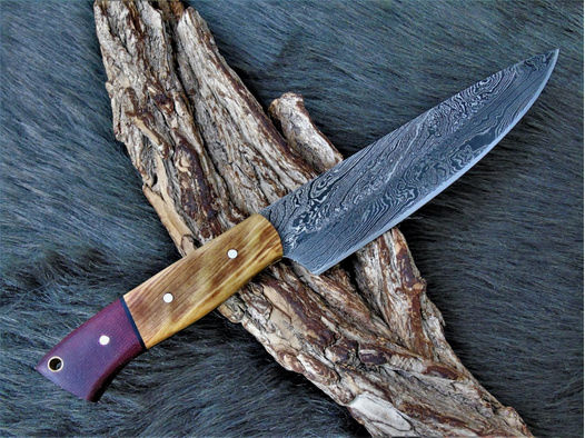 Custom Damascus Steel Chef Knife Damast Küchen Messer With WOOD Handle 607EA