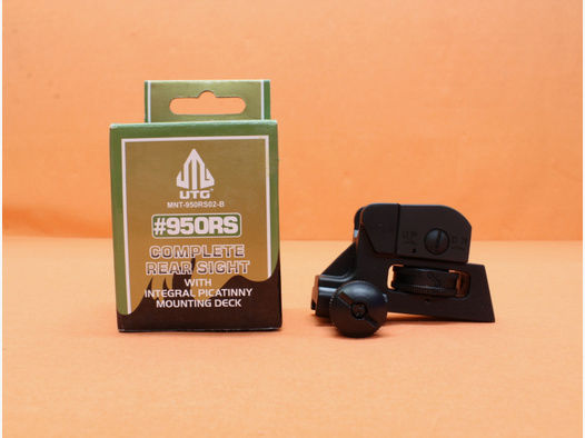 UTG Detachable Rear Sight (MNT-950RS02-B) Match Grade Model Typ AR-15 A2 Dioptervisier für Picatinny