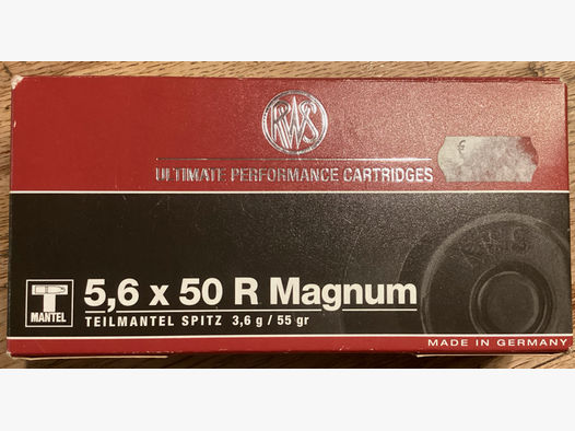 RWS 5,6x50 R Magnum Teilmantel Spitz