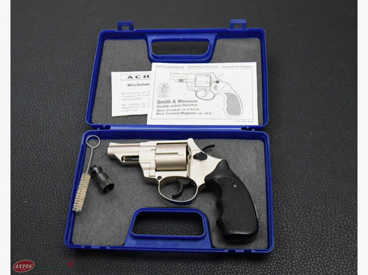 Umarex: Smith & Wesson Schreckschuss-Revolver Mod. Combat Magnum vernickelt (PTB 617), Kal. 45 K.