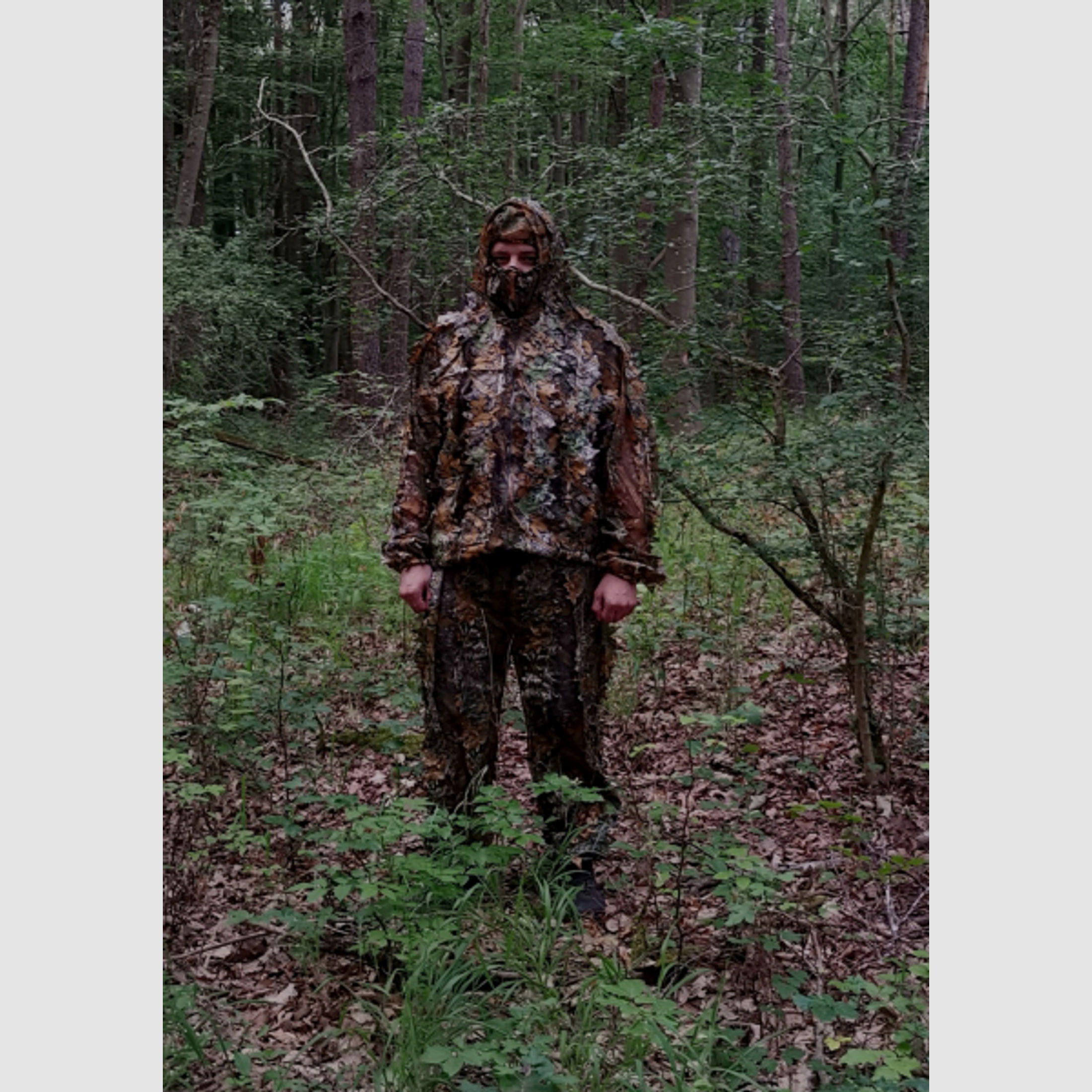 3D Tarnanzug L/XL Jagd Hunter Sneky Tarnung Pirschjagd Wald Camouflage Woodland Anzug Sniper Softair
