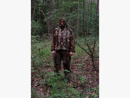 3D Tarnanzug L/XL Jagd Hunter Sneky Tarnung Pirschjagd Wald Camouflage Woodland Anzug Sniper Softair