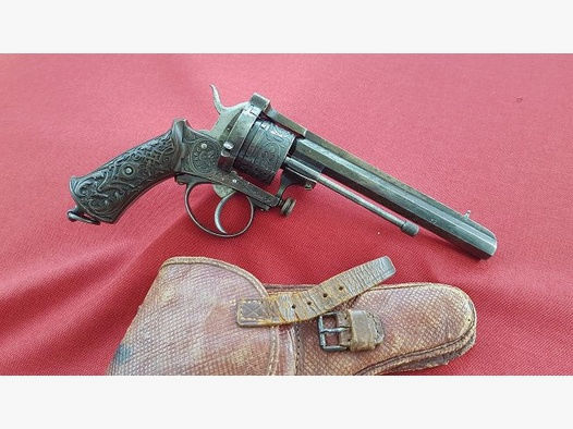 feiner italienischer Lefaucheux-Revolver, ca. 1860