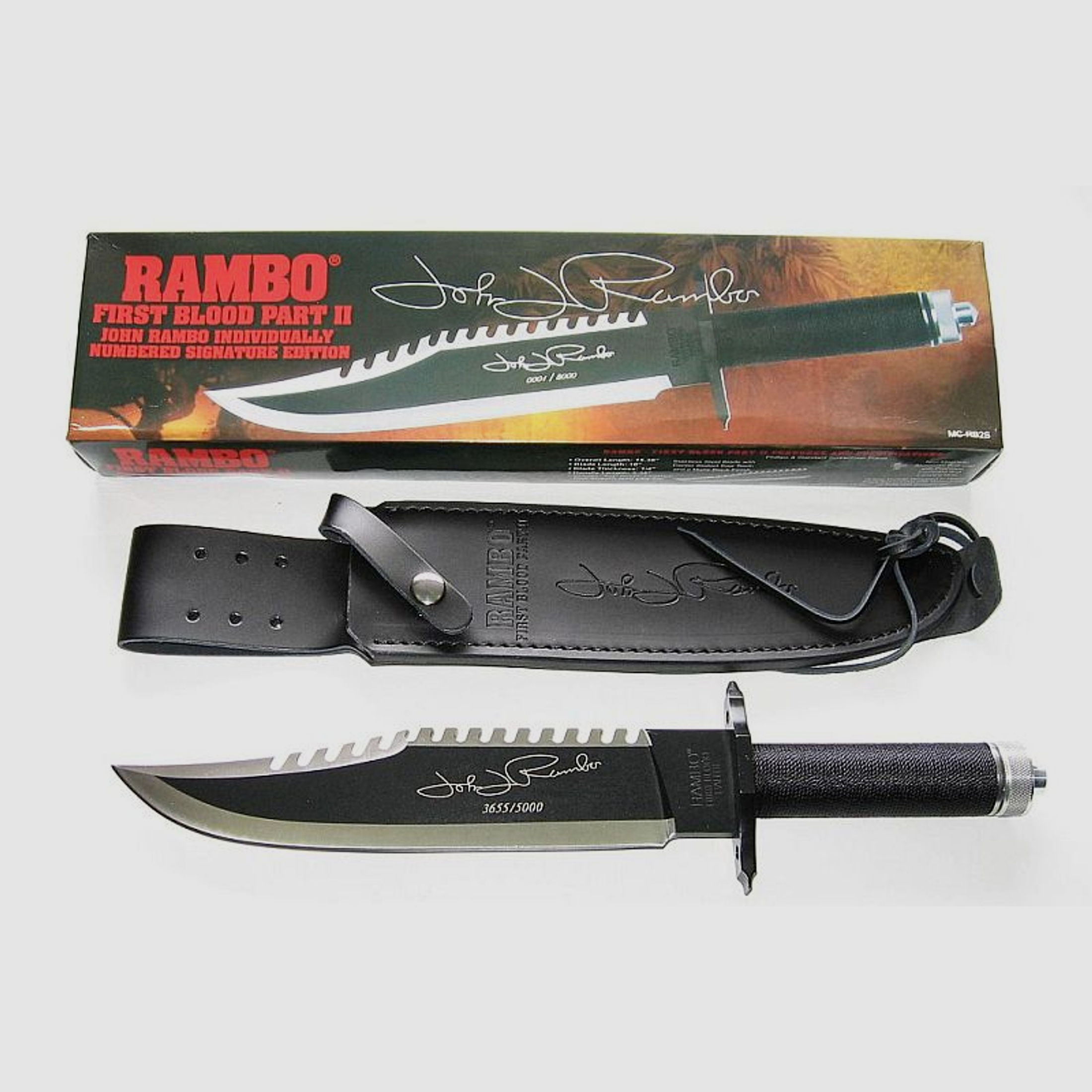 RAMBO Messer First Blood Part II John Rambo Individually Numbered Sig. Edition