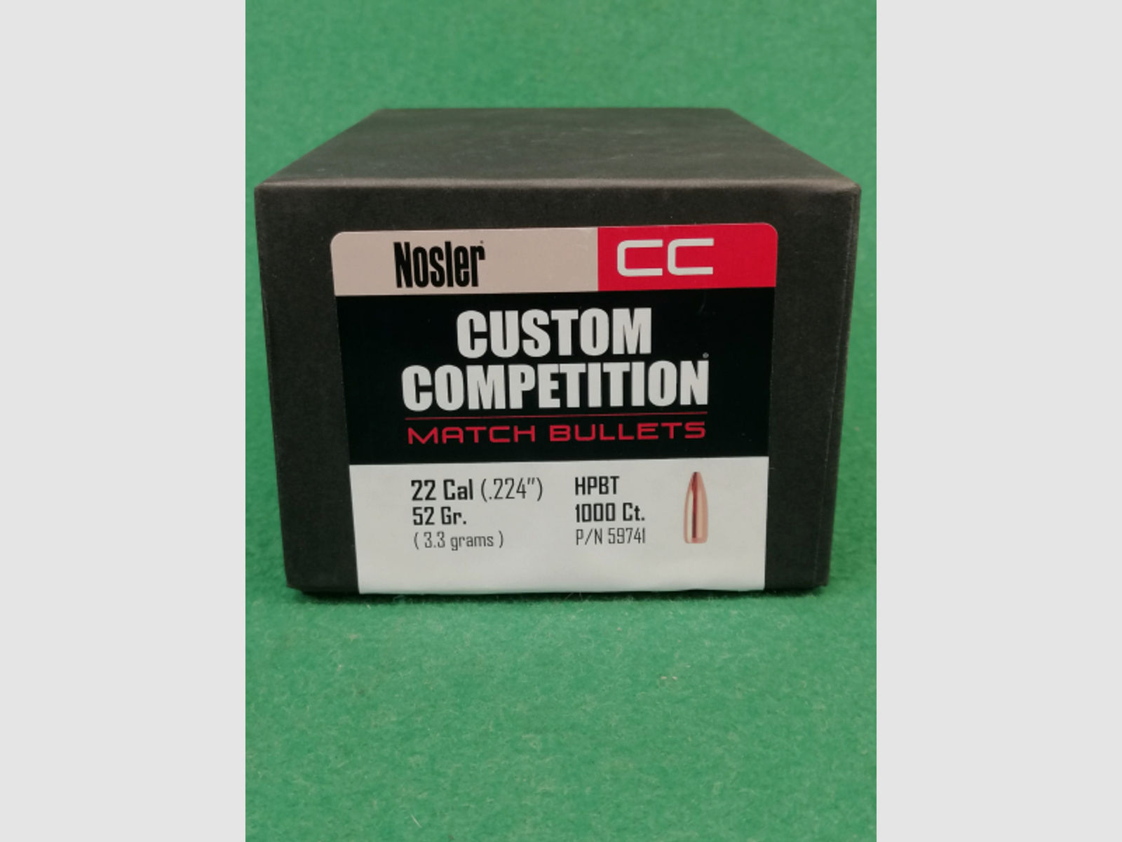 1000 Nosler Custom Competition .224 52gr. HPBT