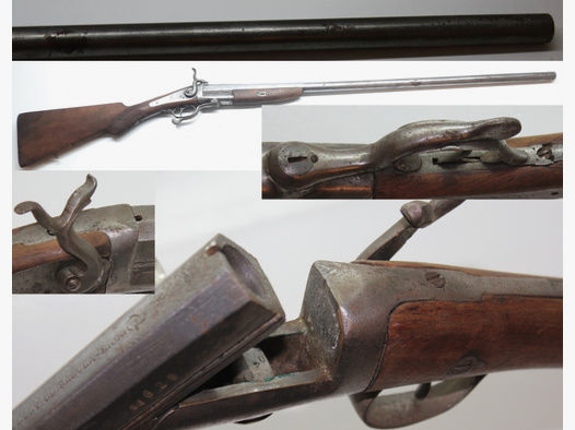 Sammler Lefaucheux-Eibar Einlauf-Flinte antik (Vor 1870 ) 16mm Stiftzündung