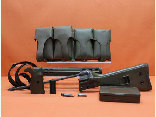 Heckler&Koch/H&K HK G3 Komplett-Set oliv BUND H&K Handschutz/Pistolengriff/Schulterstütze/Mag.T.SSt