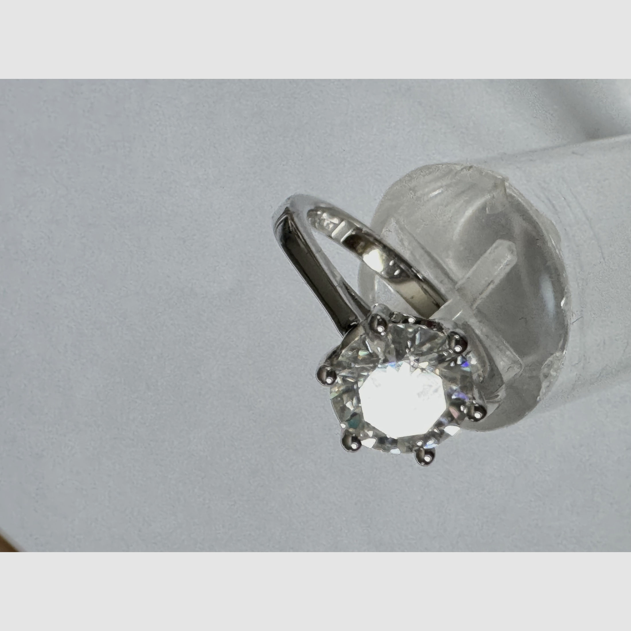 schöner 2ct Labor Diamant/Moissanit Damen Ring 950 Platin 18mm