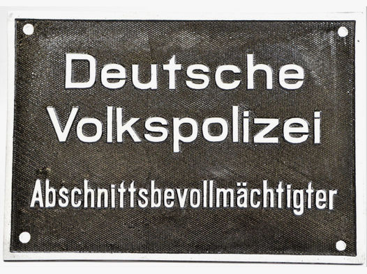 Retro-Blechschild 20x30 cm "Abschnittsbevollmächtigter der Volkspolizei" ABV
