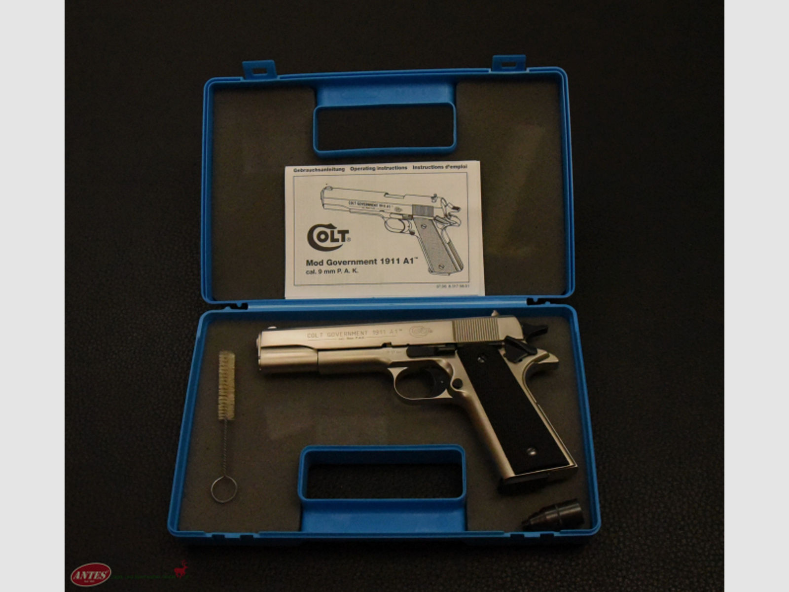 Umarex: Schreckschuss-Pistole Colt Mod. Government 1911 A1 vernickelt (PTB 638), Kal. 9 mm P.A.K.