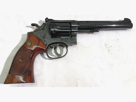 Smith & Wesson Revolver 17-3 - .22 lfb. - 6" Lauf - Holzgriffschalen - guter Zustand!