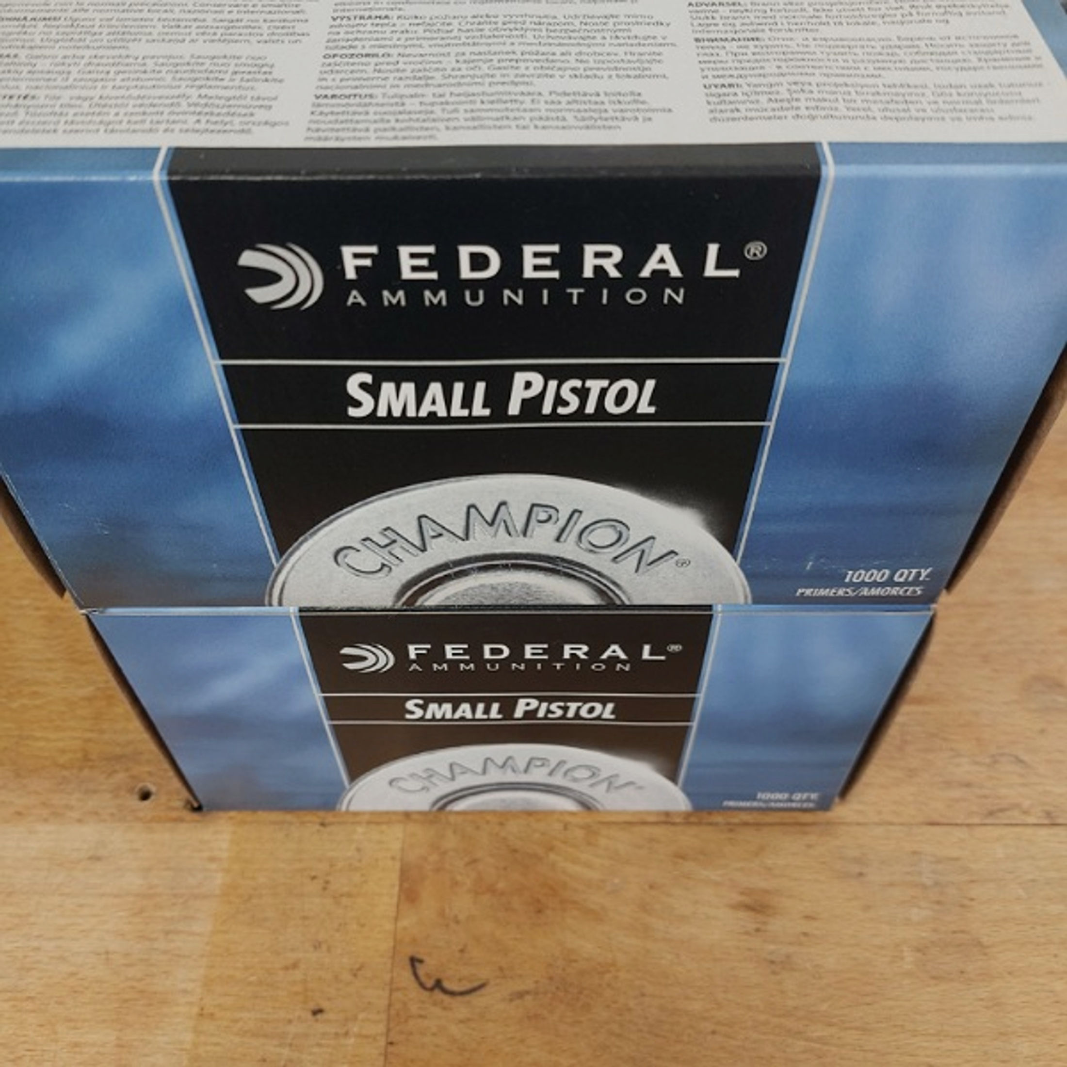 Federal 100 small Pistol 2000Stk