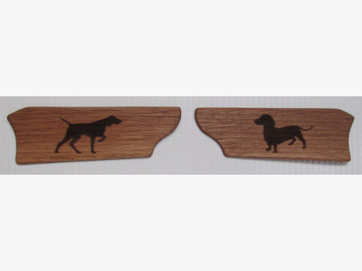 Seitenplatten für Blaser R93, mit Hunde-Silhouetten