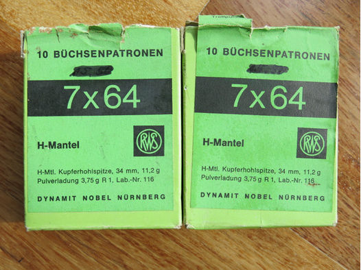 17 Patronen RWS 7x64 H-Mantel