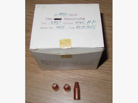 99xSpezialGeschosse SGS cal.313/8,95mm 145gr/9,4g bspw.für 7,62x54R. bullets.Worldwide shipm