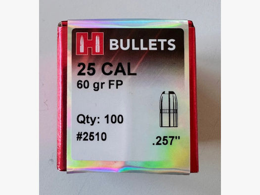 Hornady Geschosse Bullets 25 Cal, .257 60gr FP (100St.)