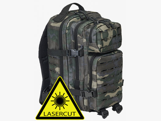 Brandit US Rucksack Cooper LASERCUT - Medium - 25 Liter - Dark Camouflage