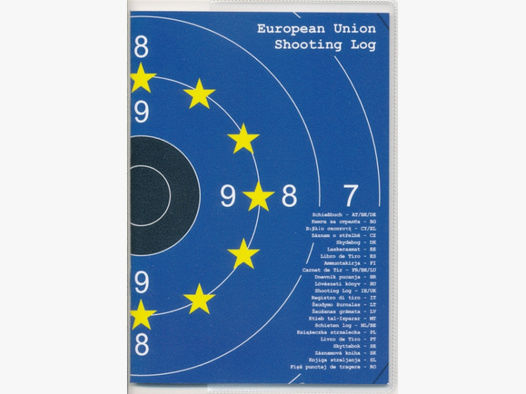 Schießbuch | Schiessbuch für Sportschützen mit PVC Schutzhülle - Motiv Europäische Union