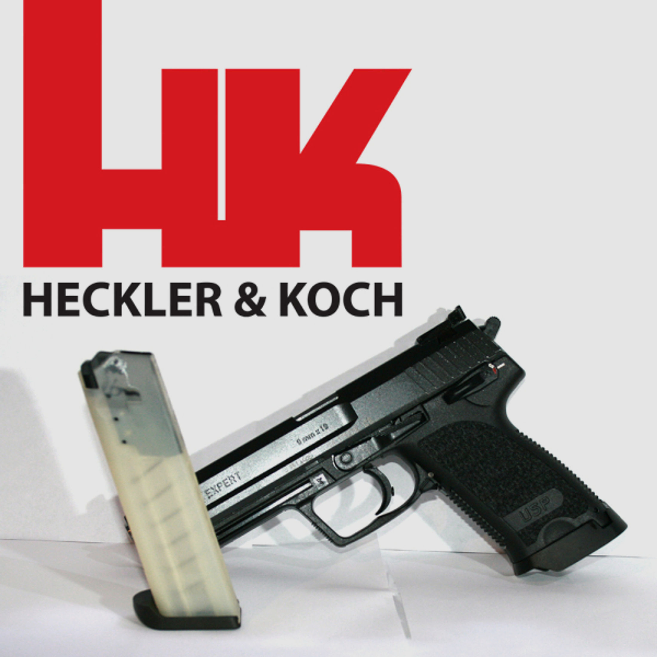 Heckler&Koch Pistole USP Expert 9mmLuger (9x19) Sportpistole mit Jet-Funnel, 132mmLaufl. - 18-Schuss