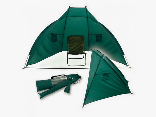 Behr Eco Shelter - Allwetterschutz / Überdachung für Angler Jäger Freizeit - 2,4 x 1,4 x 1,3m - Grün