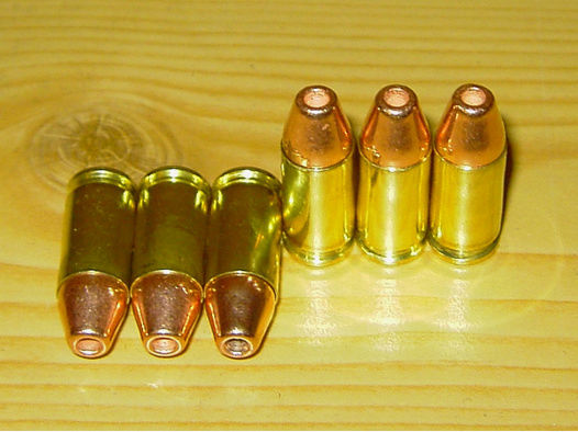 10 Stück 9mm Para / 9mm Luger / 9X19 Dekos HOHLSPITZ und Messinghülse