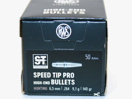 50 Stück NEUE RWS Geschosse - Speed Tip Professional .264 6,5MM 6.5 - 9,1g / 140gr | hohe Präzision!