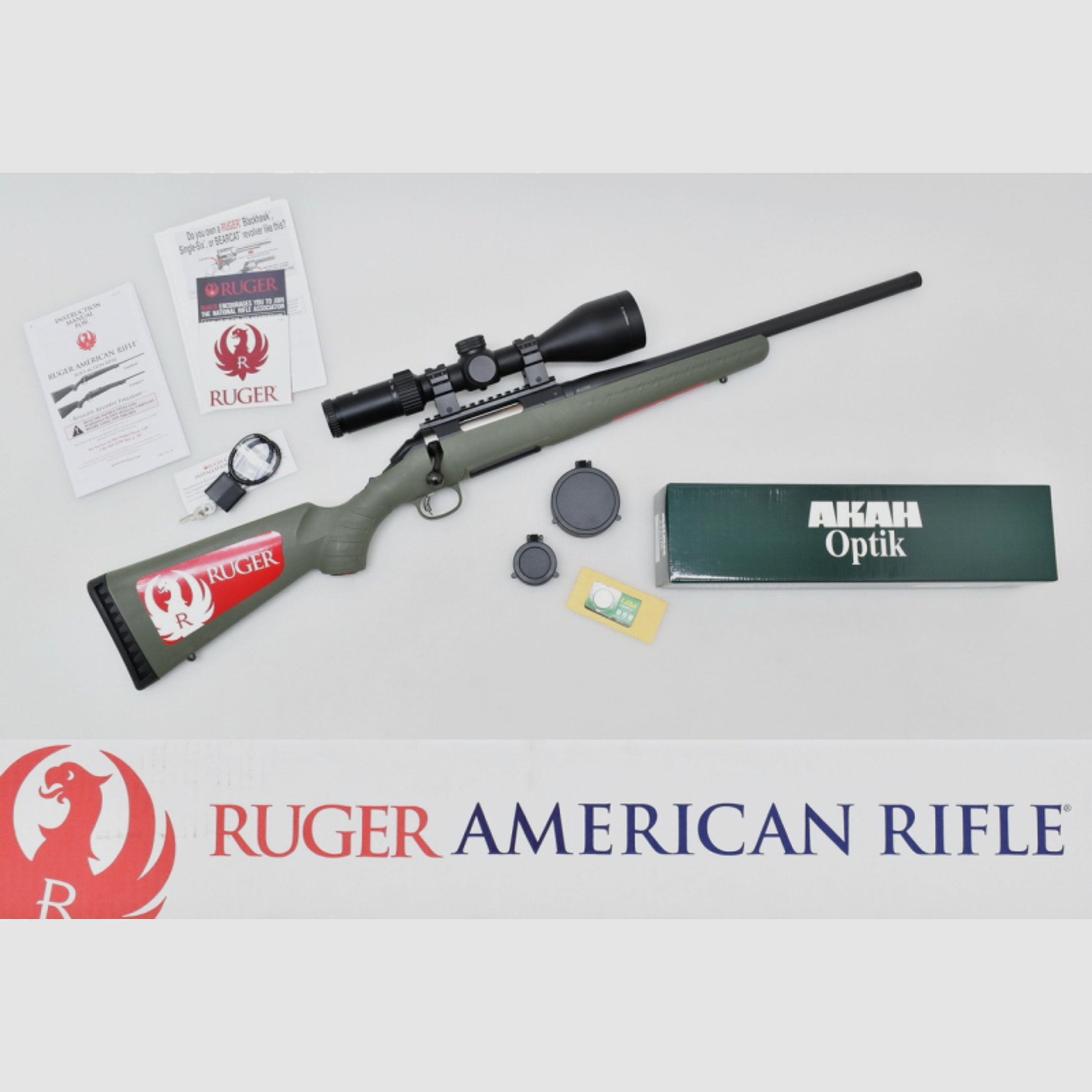 Neuware ! RUGER " American Rifle " PREDATOR Kal .308 Win. mit AKAH Zielfernrohr & Gewehrriemen