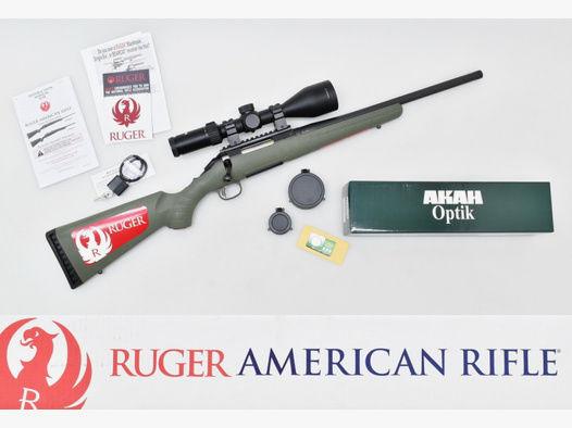Neuware ! RUGER " American Rifle " PREDATOR Kal .308 Win. mit AKAH Zielfernrohr & Gewehrriemen