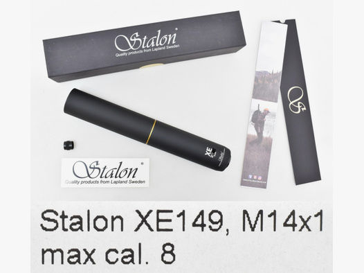 STALON Schalldämpfer / Silencer / SD Modell XE149 für Kaliber bis max. 8mm mit M14x1 Laufgewinde
