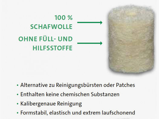 60x BALLISTOL Reinigungsfilze/Filzreiniger KLASSIK Cal. 22|100% Schafwolle|5,56MM/224/5,5MM/.223.228