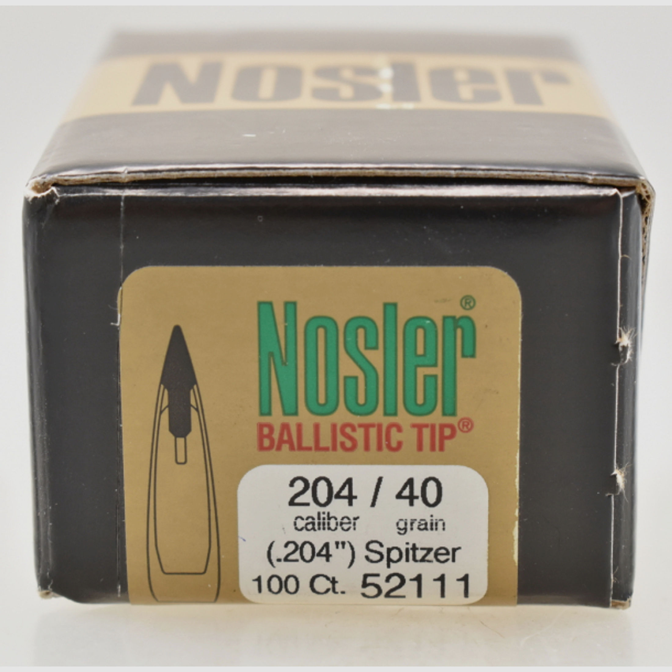 100 Nosler Geschosse Ballistic Tip .204 - 40gr. Spitzer #52111