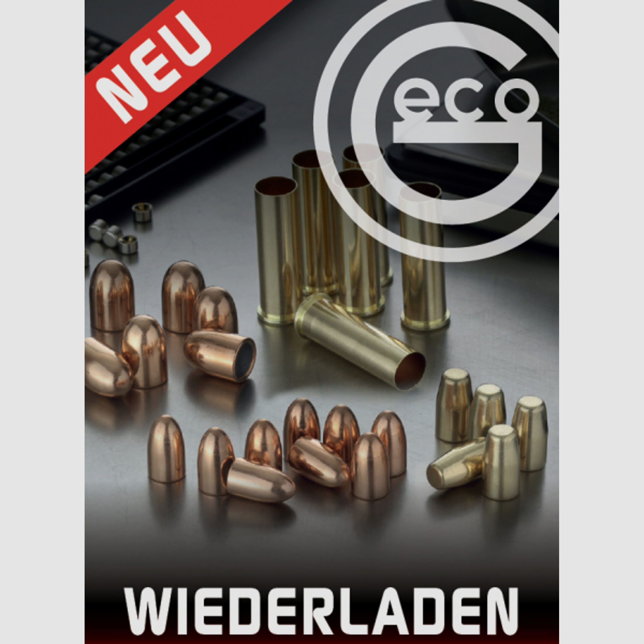 200 Stück NEUE GECO Geschosse 9mm/.355 124gr/8,0g FMJ-RN VM-RK VollmantelRundkopf Präzision #2400400