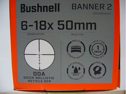 Bushnell Banner 2 Zielfernrohr 6-18x50 DOA QBR. Eine erstaunliche Leistung für kleines Geld.
