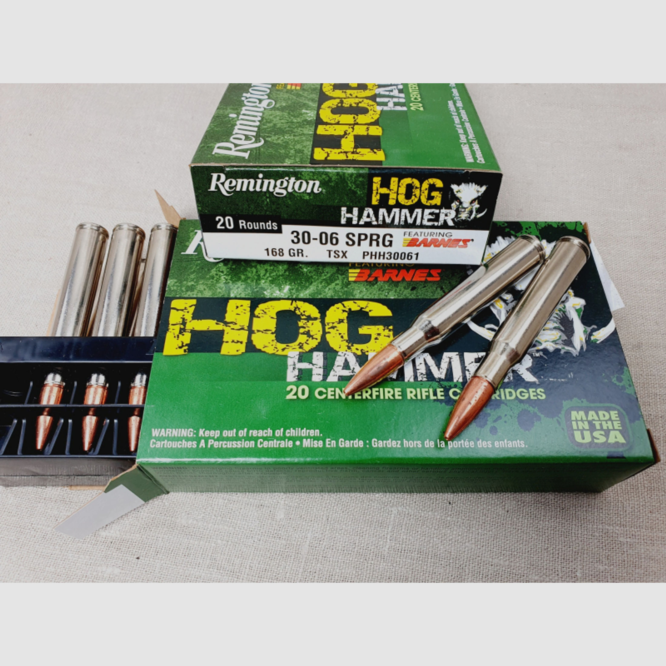 .30-06/168 grs. Remington Hog Hammer Barnes TSX bleifrei 20 stk. Angebot.